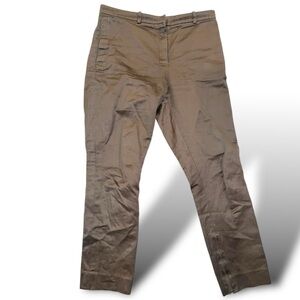 Vintage Yves Saint Laurent Rive Gauche Brown Straight Leg Trousers Pants Size 40